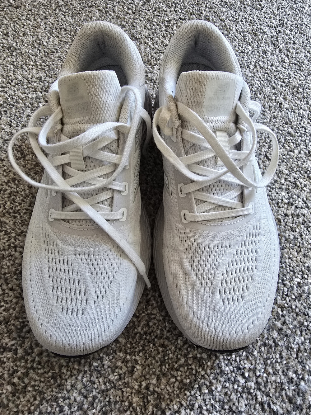 New Balance White Athletic Running Shoes